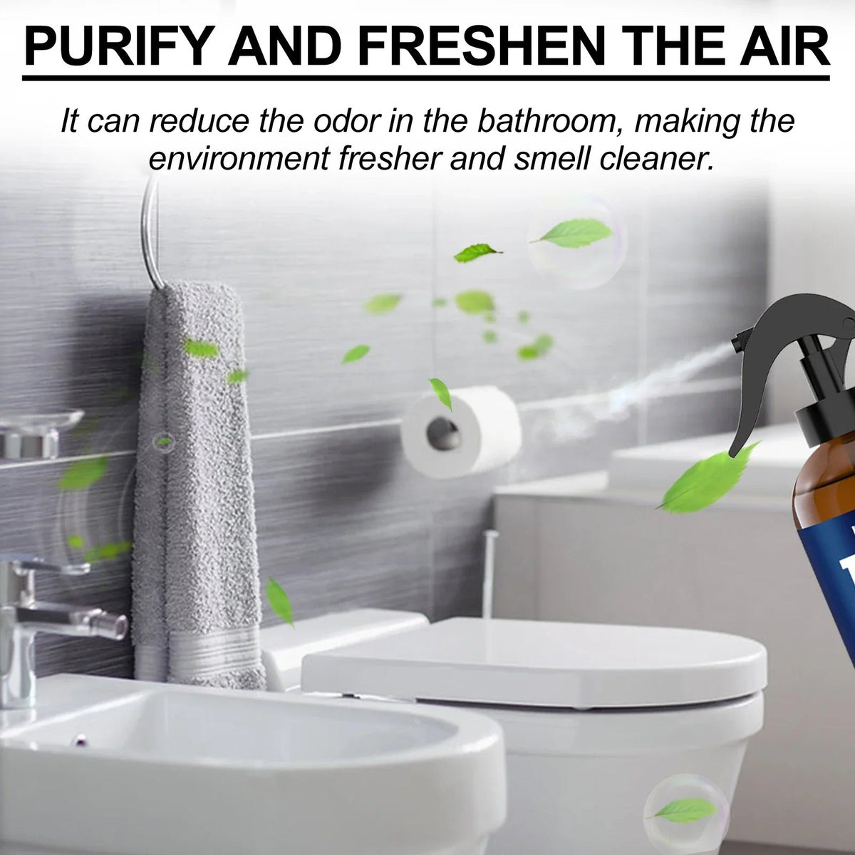 Bergamot Bathroom Deodorizer Spray Multi-functional Air Freshener for Kitchen Bedroom Interior Household Air Purification Spray - Pendo Store