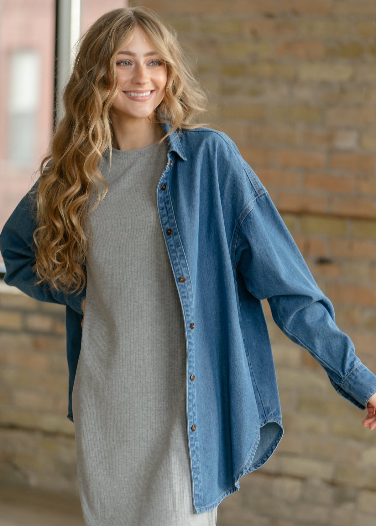 Betty Denim Button Up Top - Pendo Store