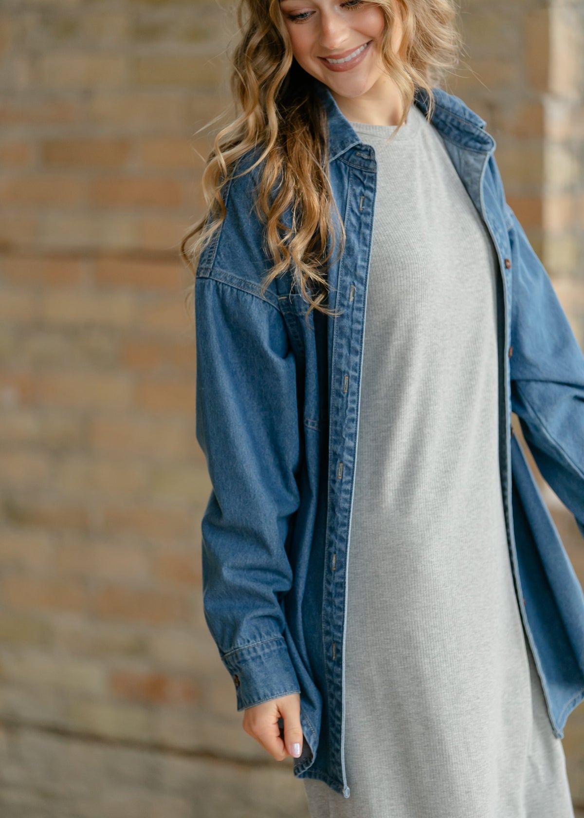 Betty Denim Button Up Top - Pendo Store