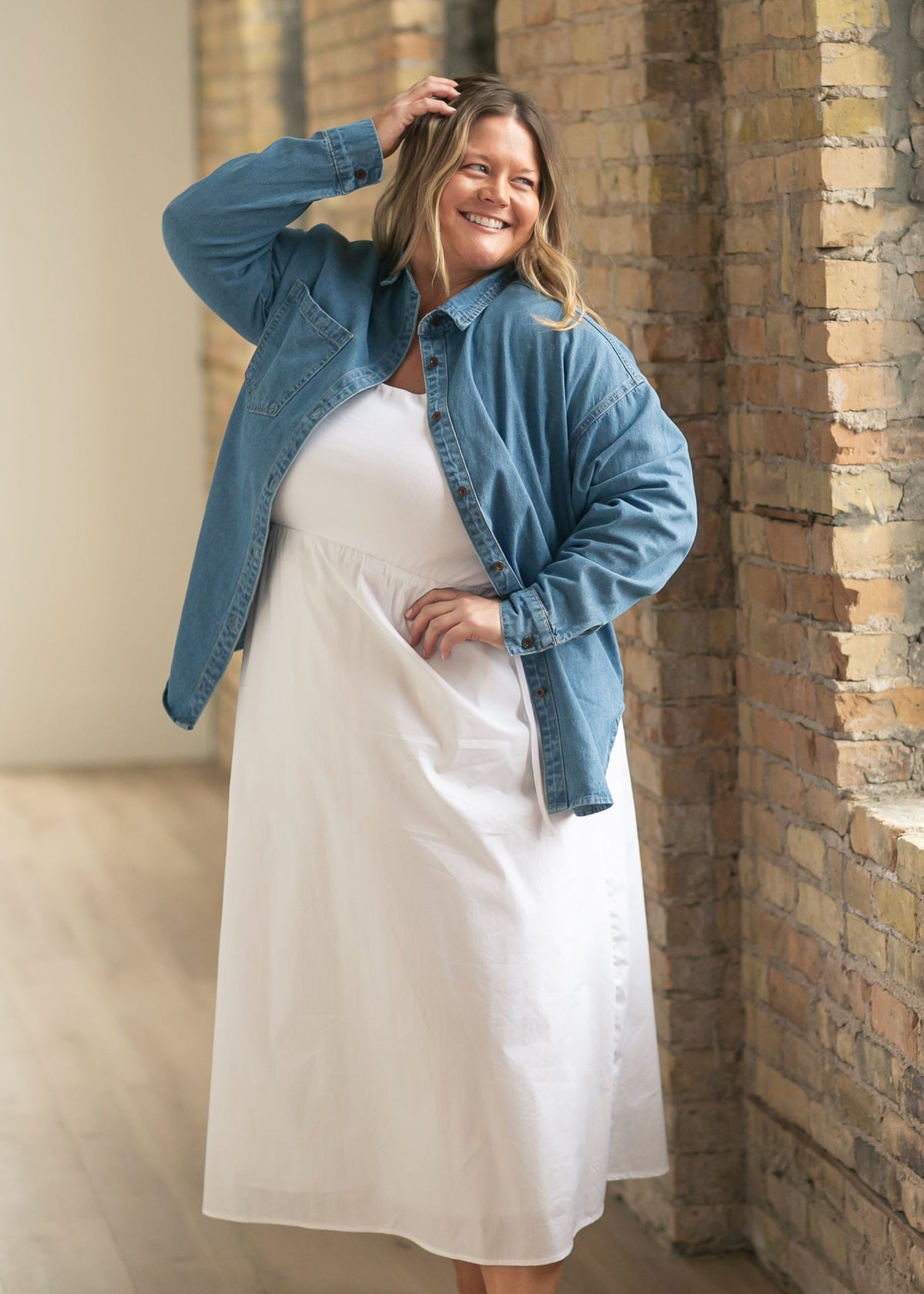 Betty Denim Button Up Top - Pendo Store