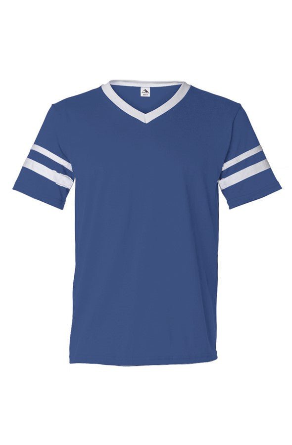 BFC No Logo V Neck Striped Sleeves Jersey - Pendo Store