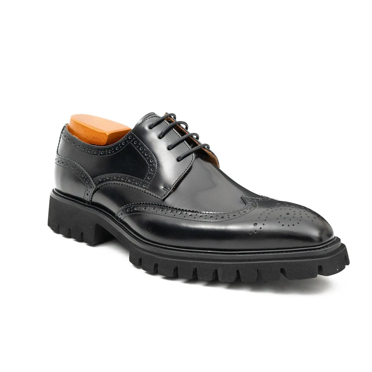 Black derby brogue shoes - Pendo Store