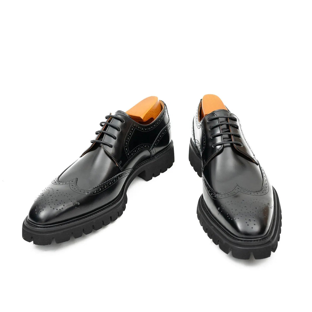 Black derby brogue shoes - Pendo Store