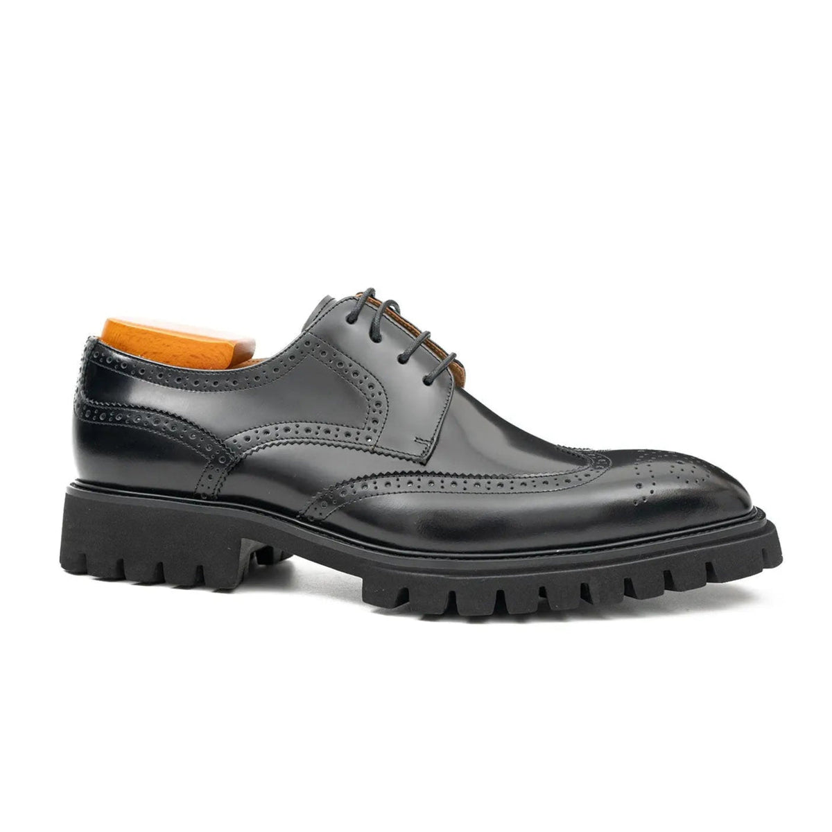 Black derby brogue shoes - Pendo Store