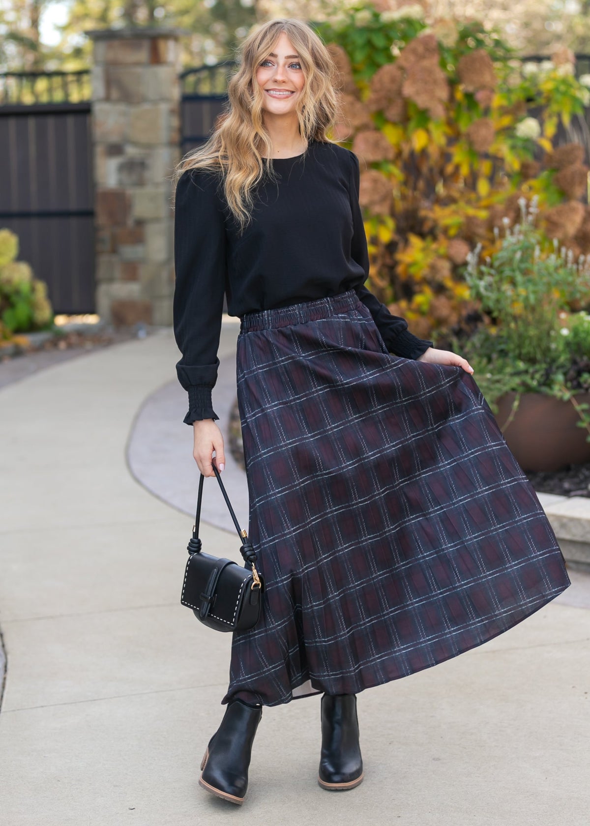 Blake Cinched Sleeve Blouse - Pendo Store