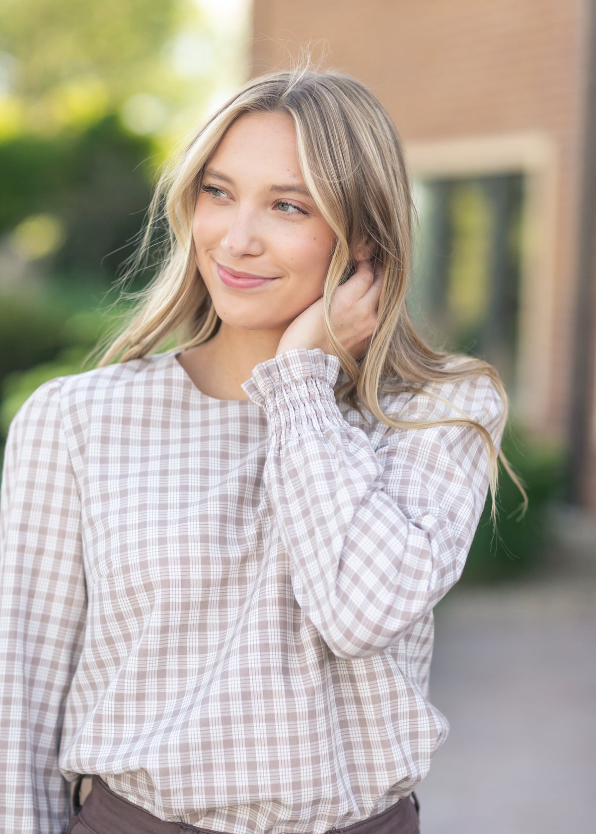 Blake Cinched Sleeve Blouse - Pendo Store