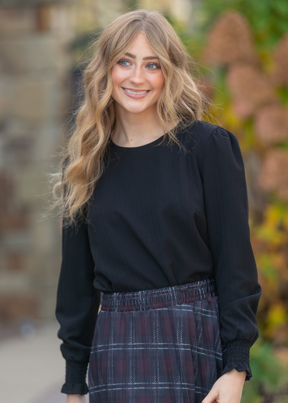 Blake Cinched Sleeve Blouse - Pendo Store