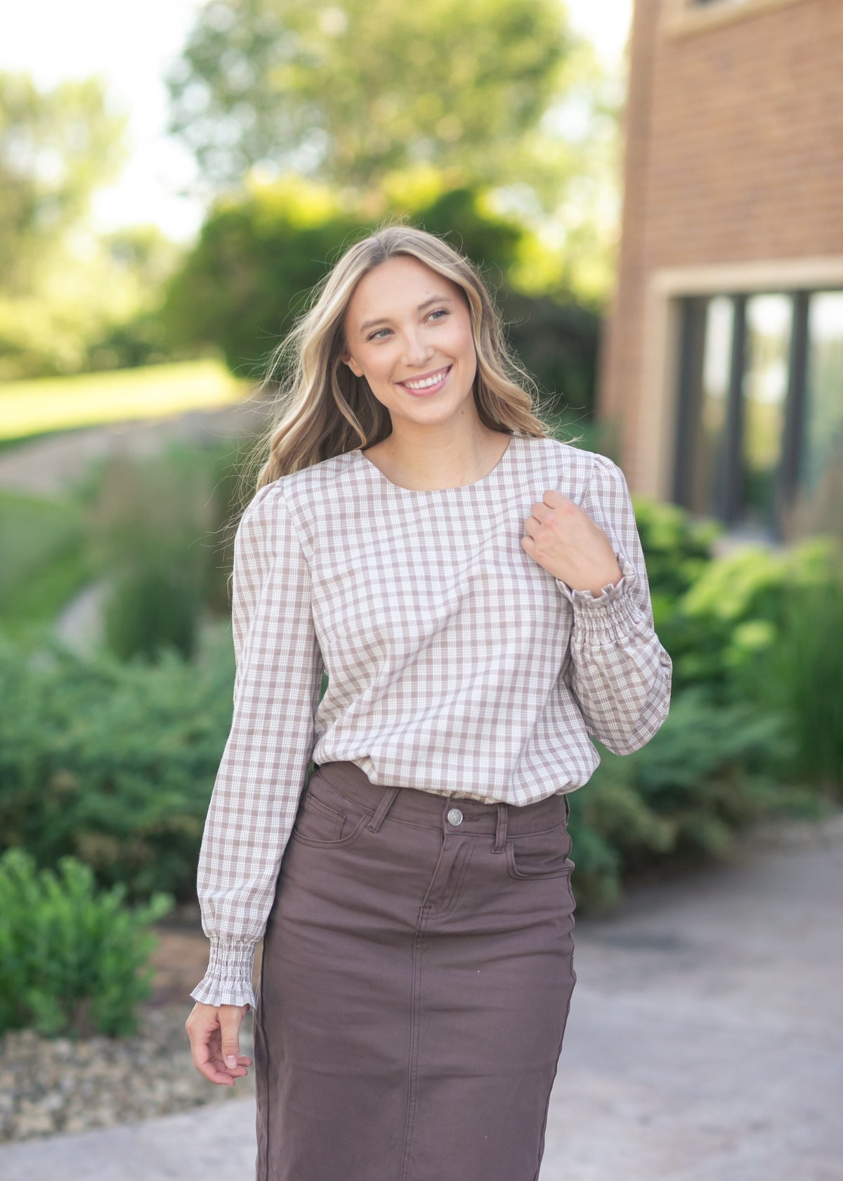 Blake Cinched Sleeve Blouse - Pendo Store