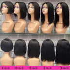 Bob Wig Short Lace Front Human Hair Wigs For Women Brazilian Bone Straight Frontal Wig Short Pixie Cut Human Hair Wigs For Black Women Gifts for Girlfriends