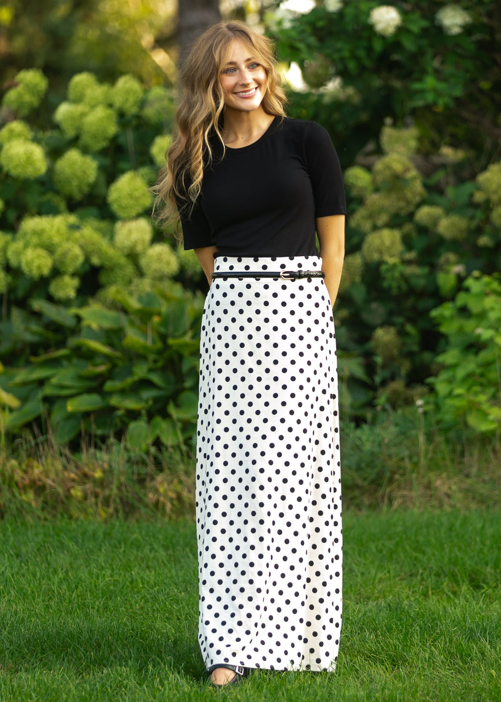 Braylyn Polka Dot Maxi Skirt - Pendo Store