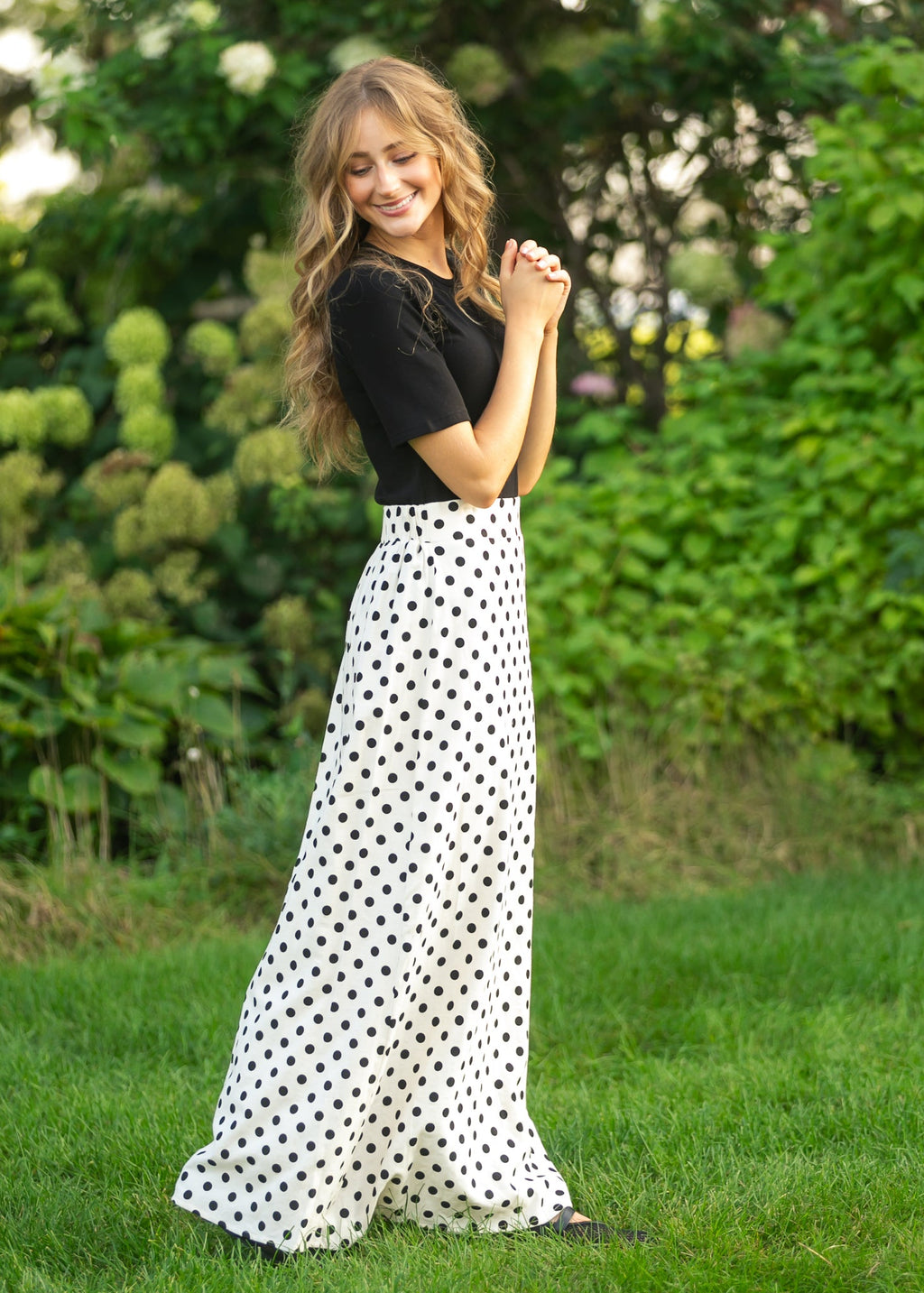 Braylyn Polka Dot Maxi Skirt - Pendo Store
