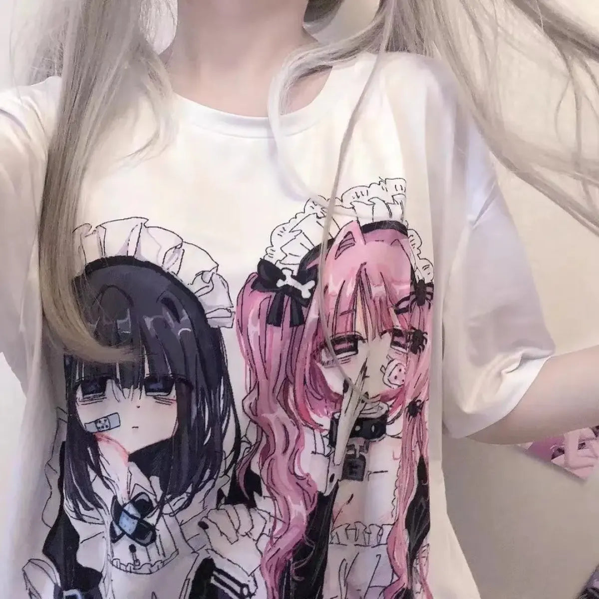 Breezy Loose Cartoon Print Shirt
