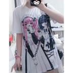 Breezy Loose Cartoon Print Shirt