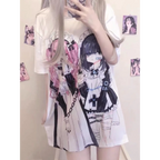 Breezy Loose Cartoon Print Shirt
