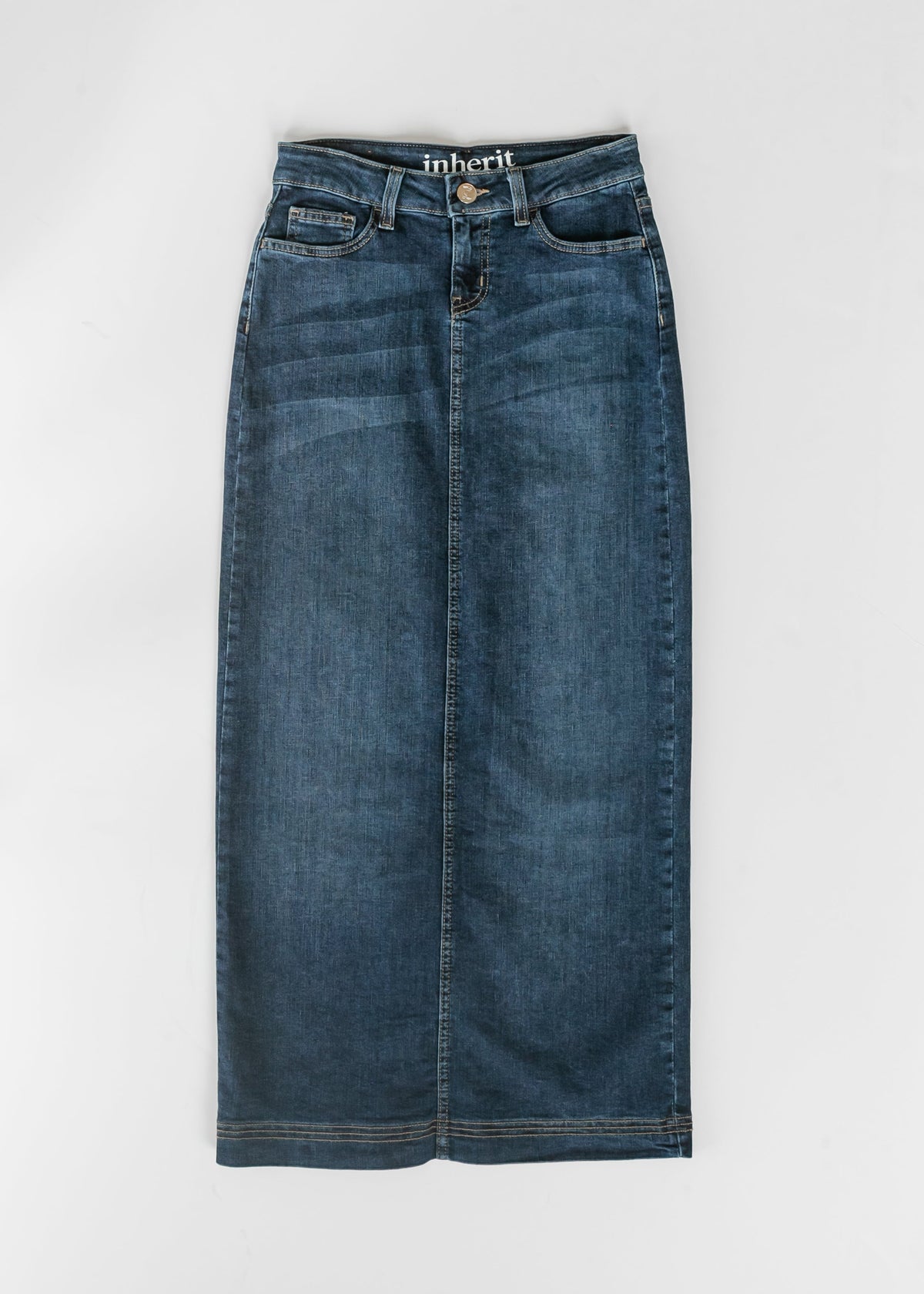 Bria Dark Wash Denim Maxi Skirt - FINAL SALE - Pendo Store