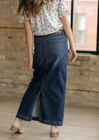 Bria Dark Wash Denim Maxi Skirt - FINAL SALE - Pendo Store