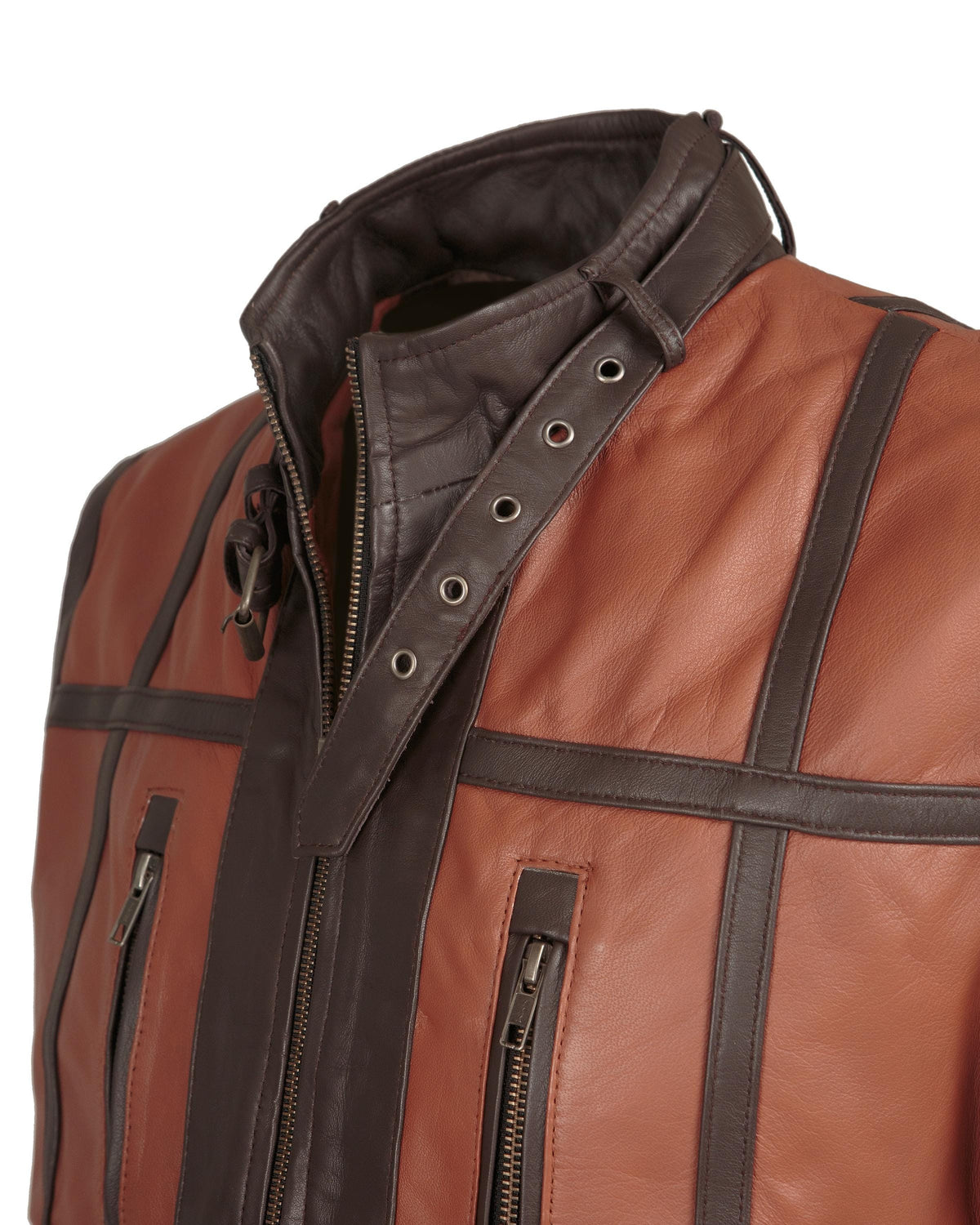 Brown Leather Hunter Vest - Pendo Store