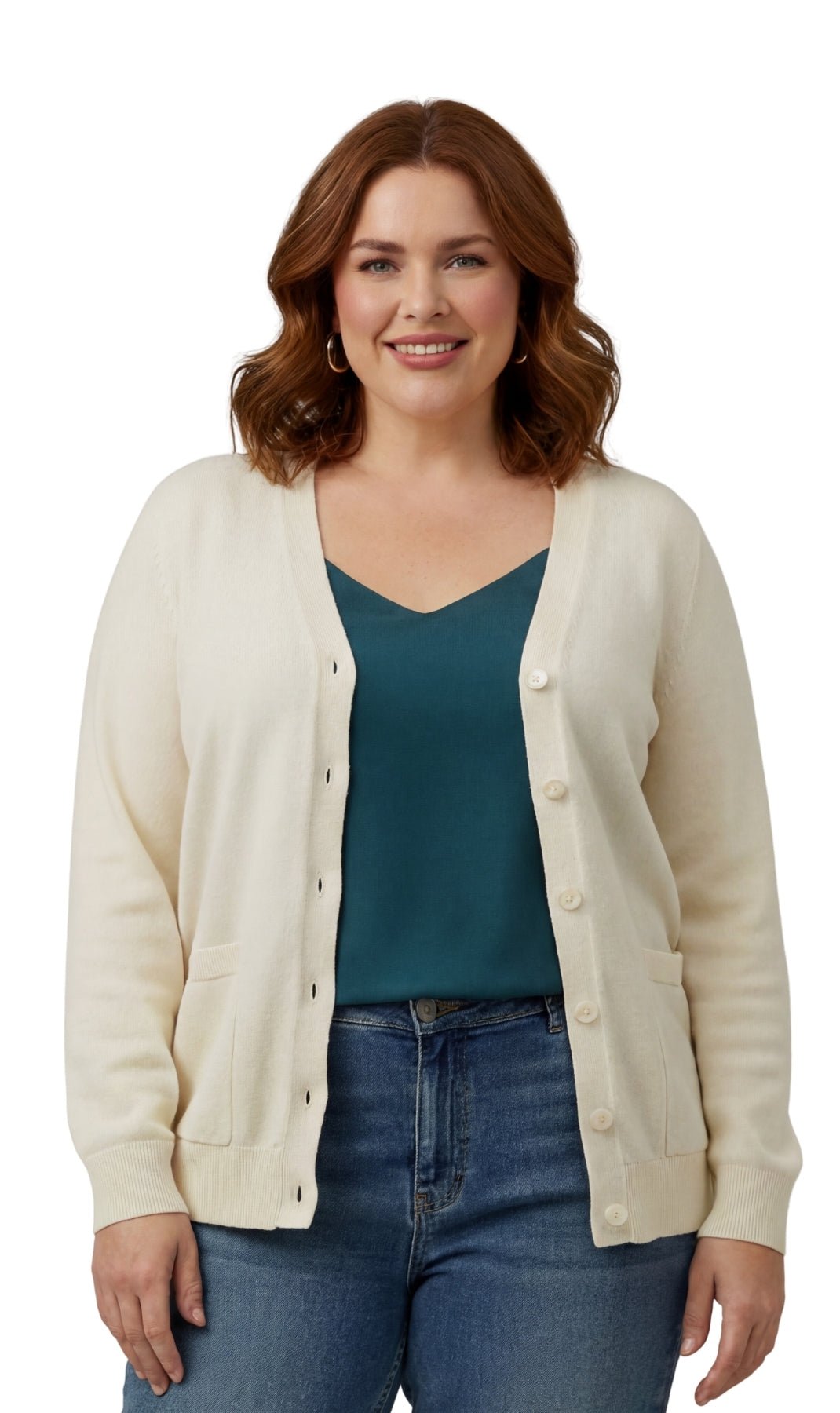 Button Front Cotton Blend Cardigan - Pendo Store