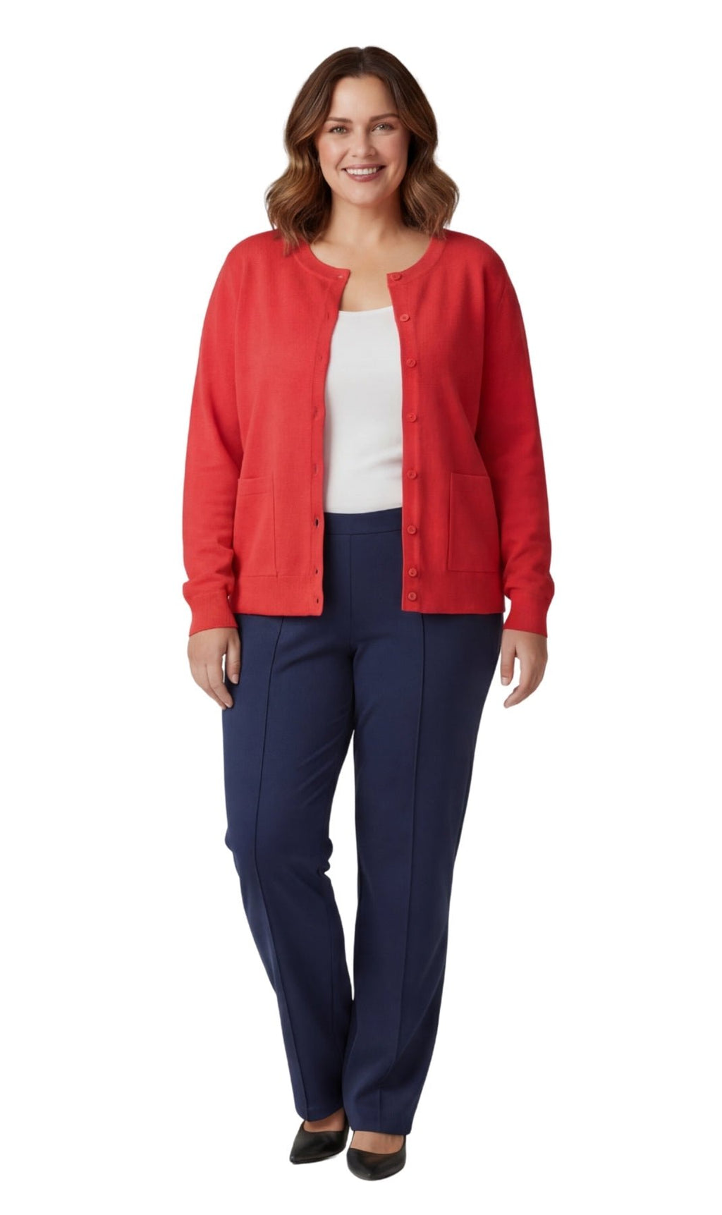 Button Front Cotton Blend Cardigan - Pendo Store