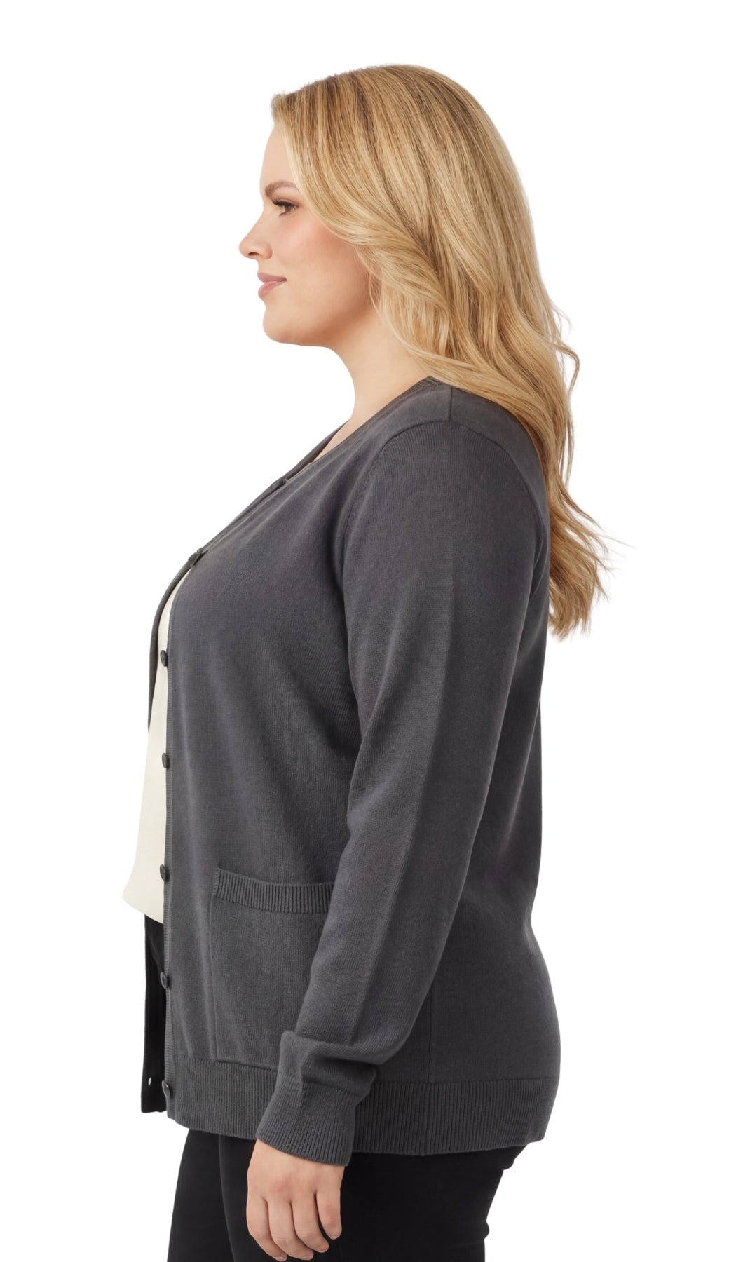 Button Front Cotton Blend Cardigan - Pendo Store