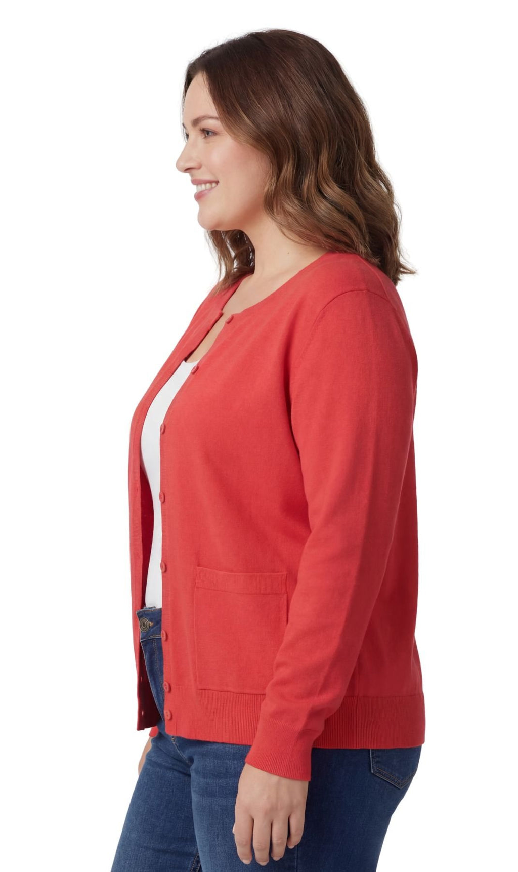 Button Front Cotton Blend Cardigan - Pendo Store