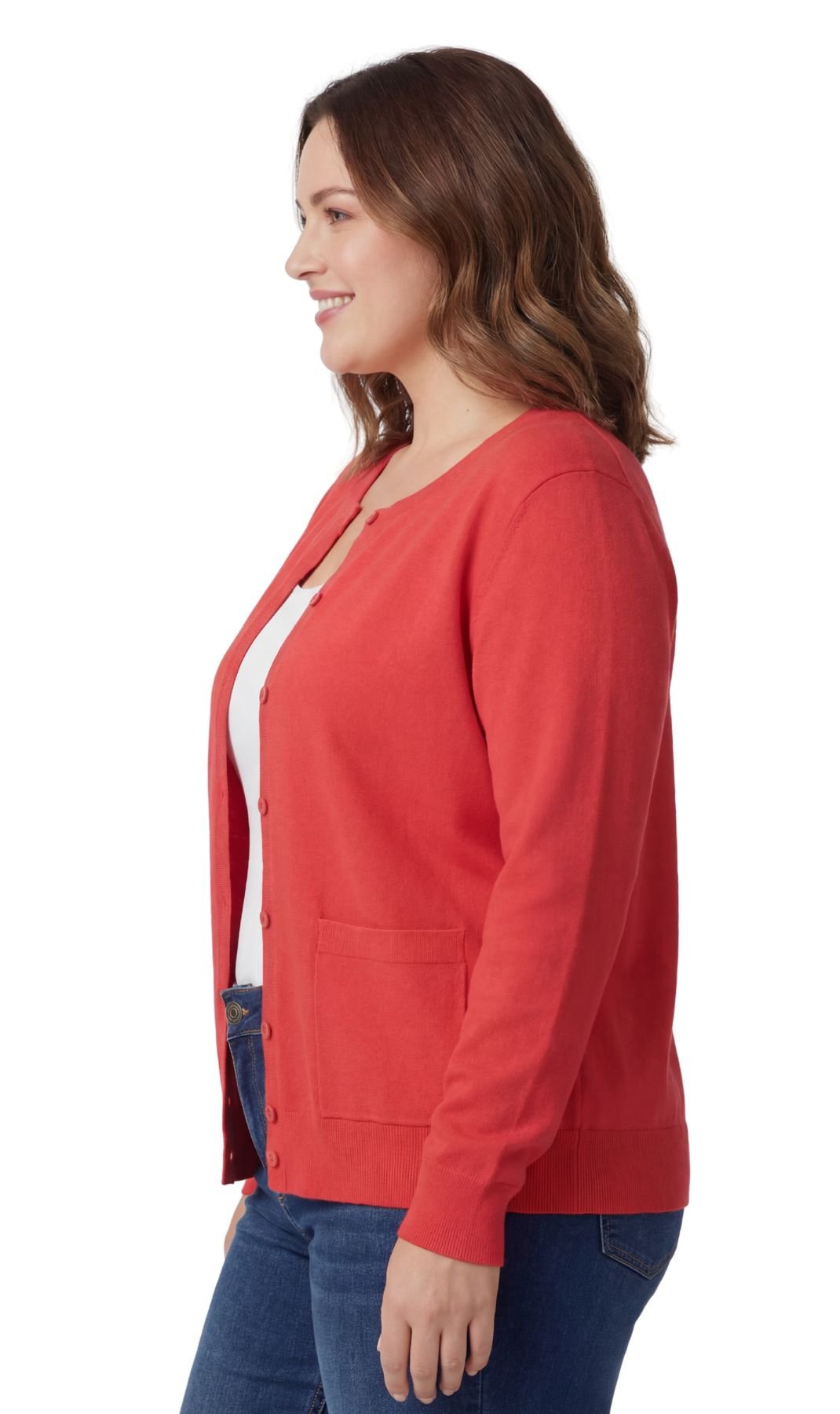 Button Front Cotton Blend Cardigan - Pendo Store