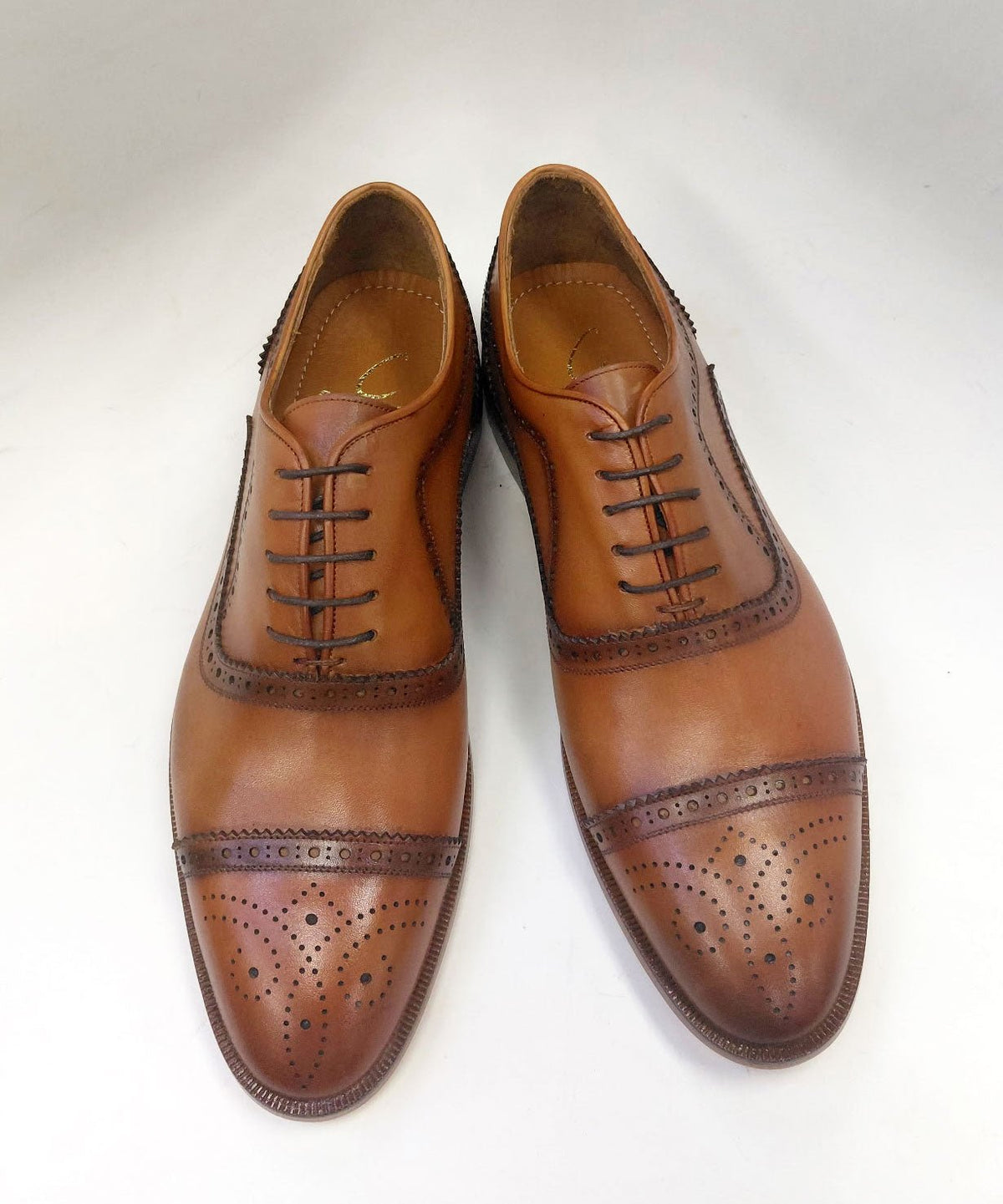 C Collection Calfskin Oxford - Cognac - Pendo Store