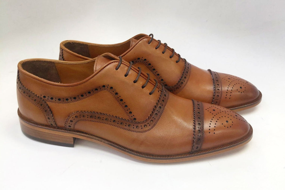 C Collection Calfskin Oxford - Cognac - Pendo Store