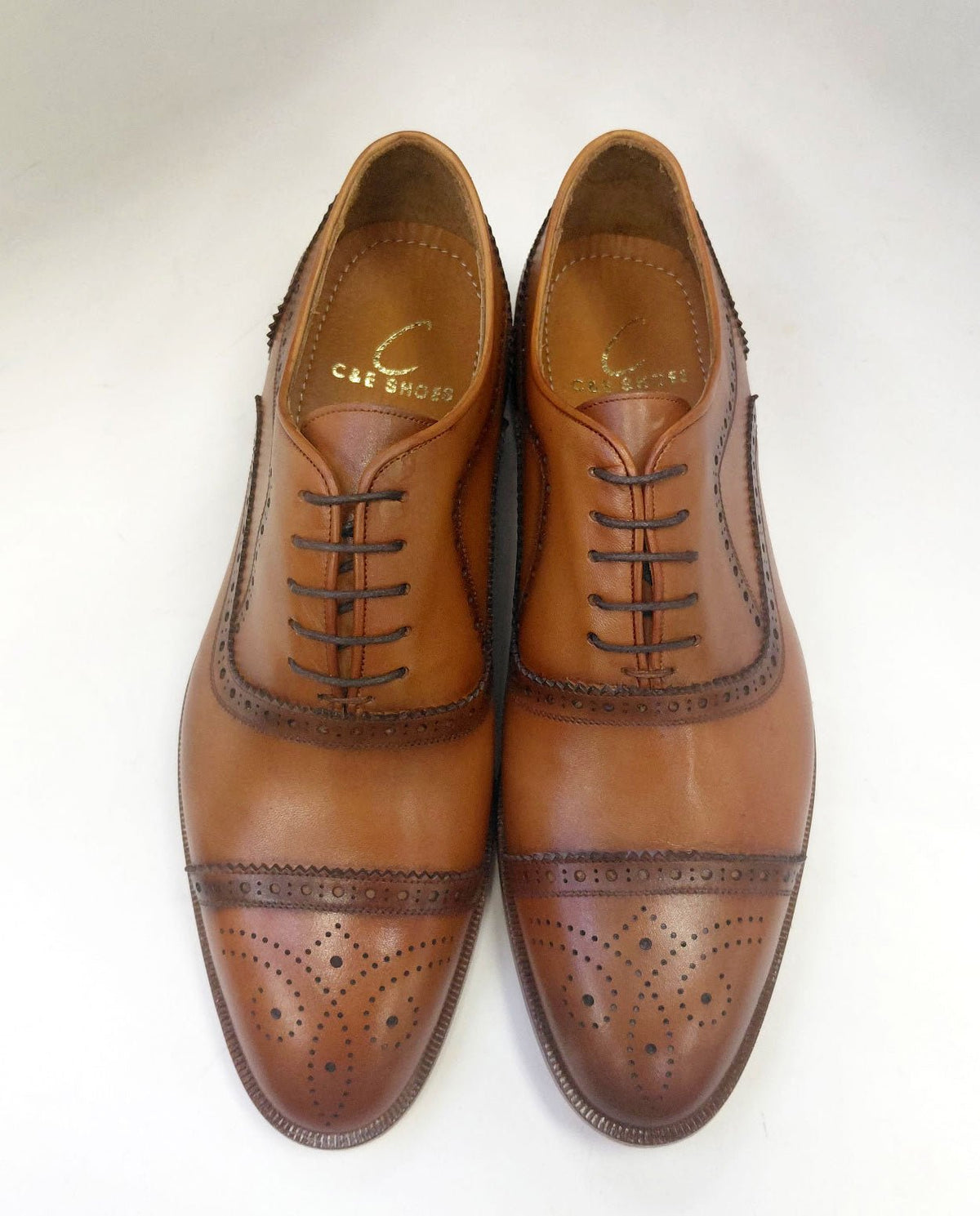 C Collection Calfskin Oxford - Cognac - Pendo Store