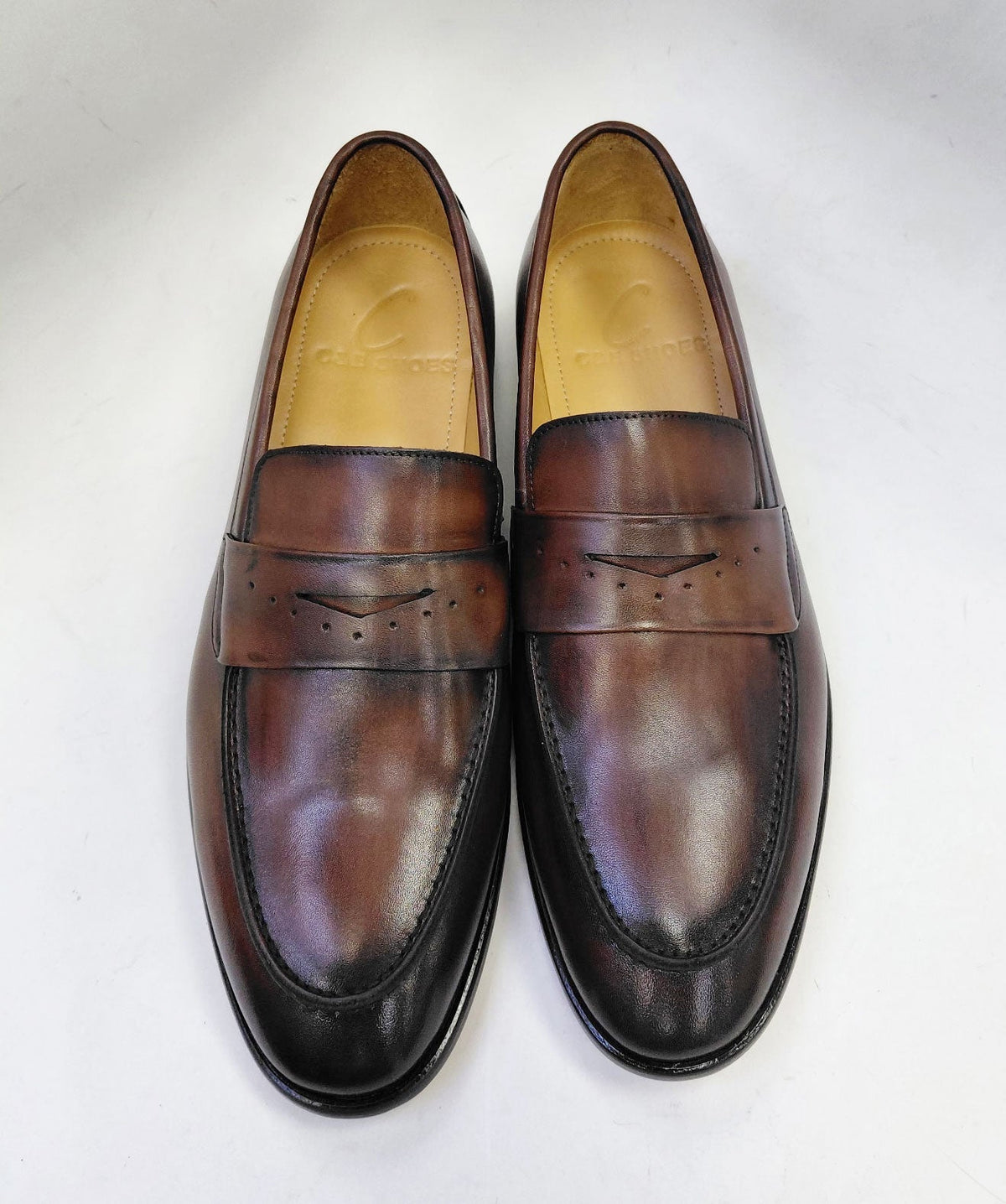 C Collection Calfskin Penny Loafer - Brown - Pendo Store