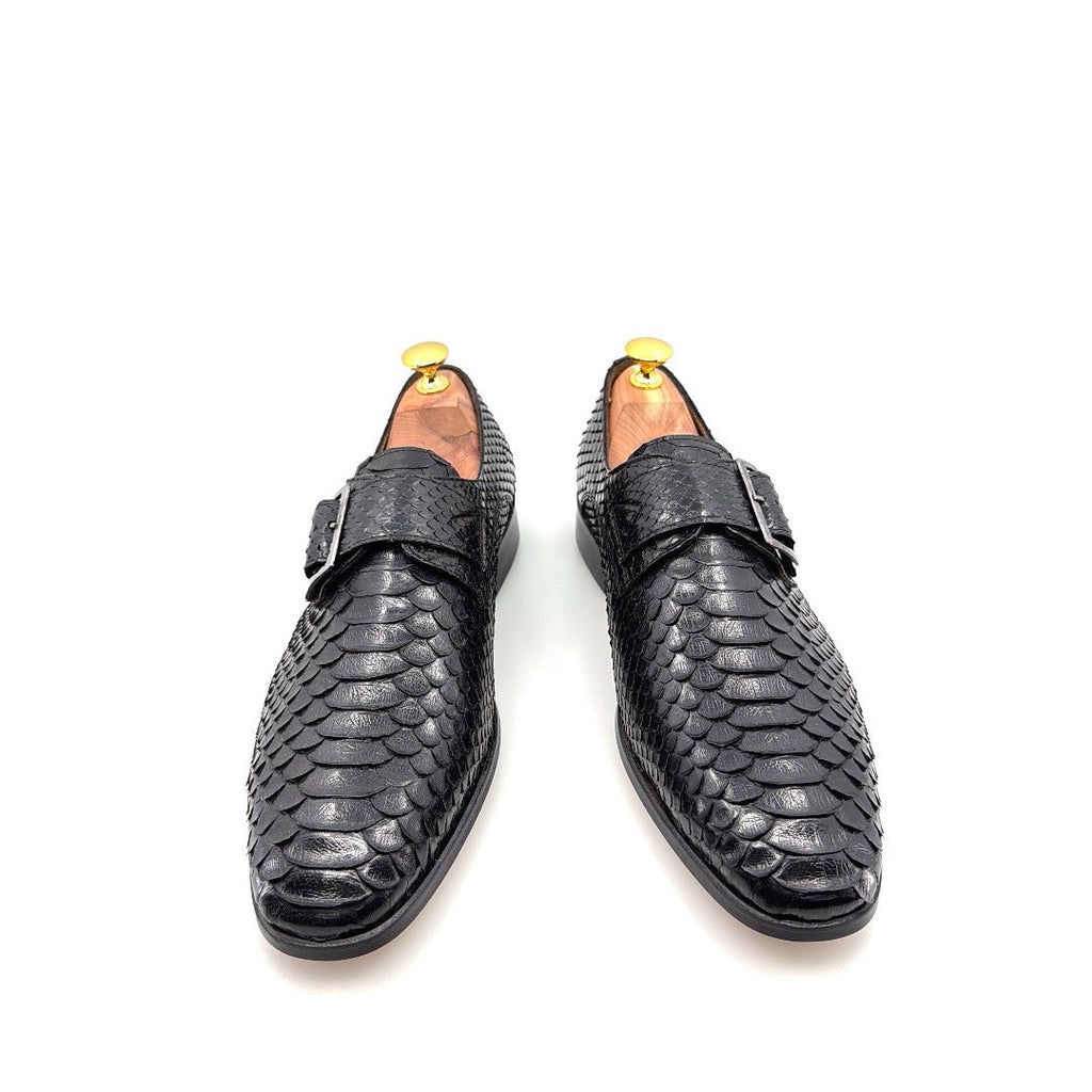 C Collection Python Print Monkstrap - Black - Pendo Store