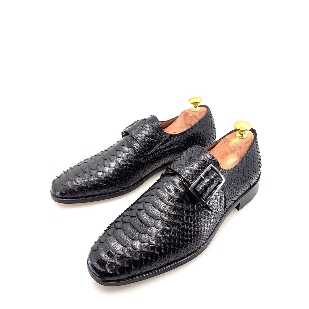 C Collection Python Print Monkstrap - Black - Pendo Store