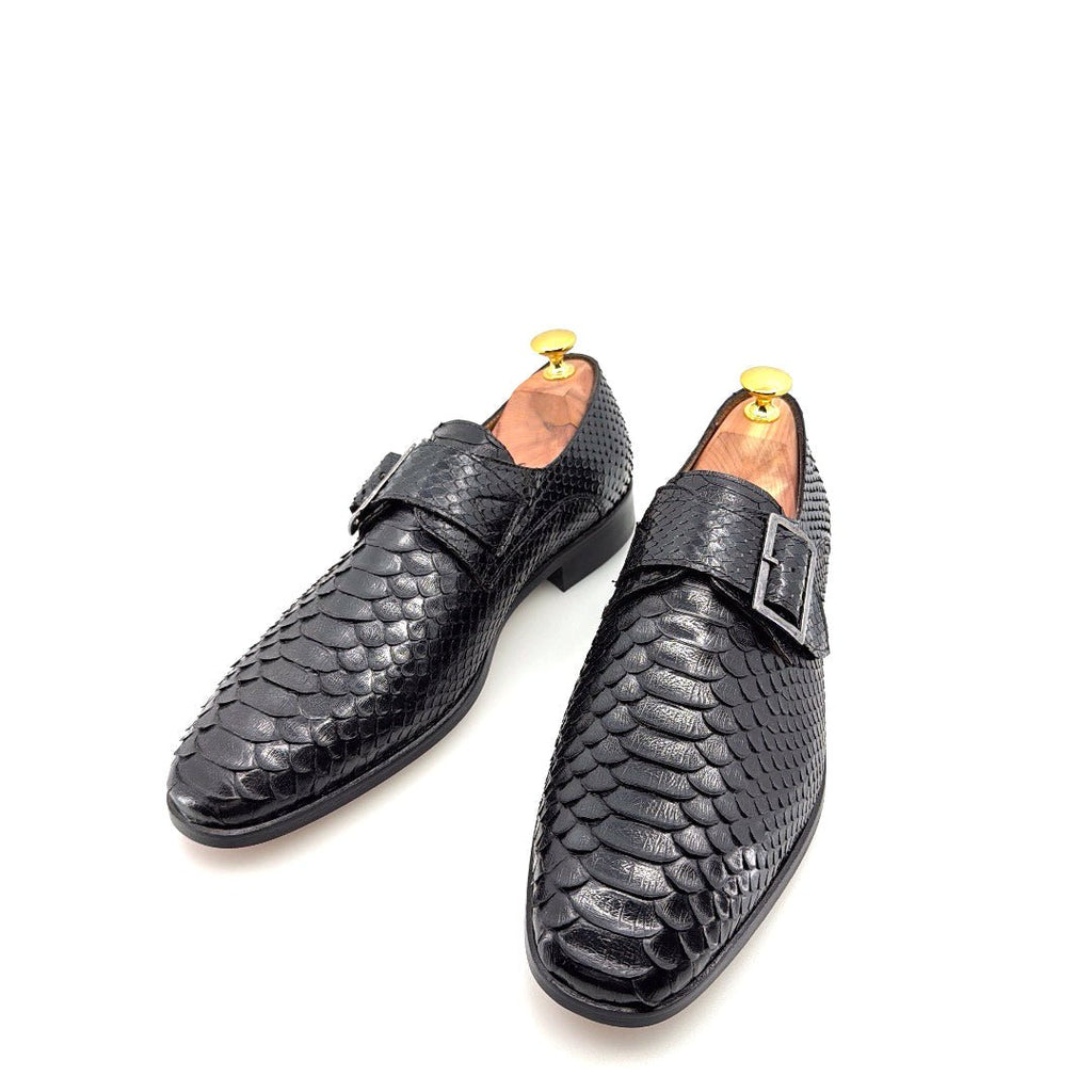 C Collection Python Print Monkstrap - Black - Pendo Store