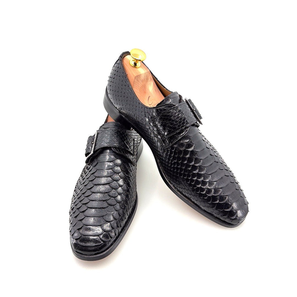 C Collection Python Print Monkstrap - Black - Pendo Store