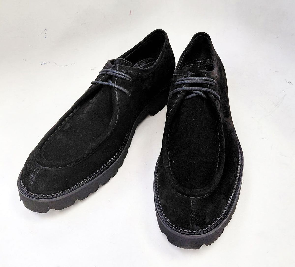 C Collection Suede Lace Up Shoe - Black - Pendo Store