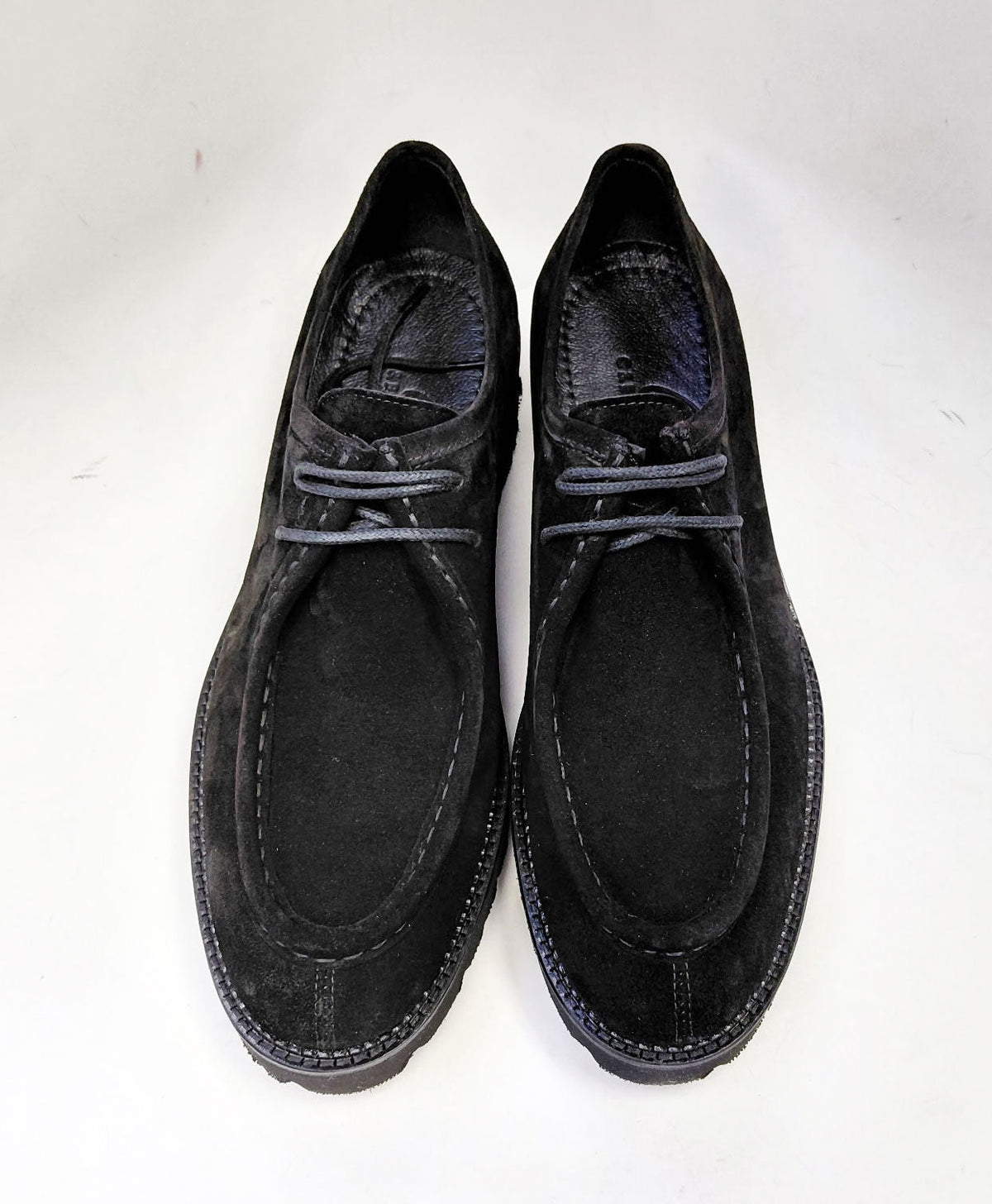 C Collection Suede Lace Up Shoe - Black - Pendo Store