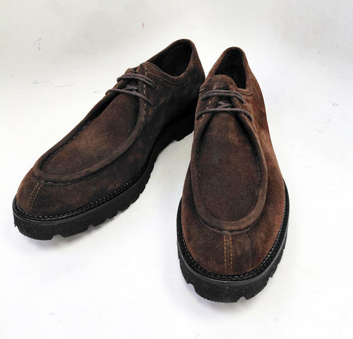 C Collection Suede Lace Up Shoe - Brown - Pendo Store