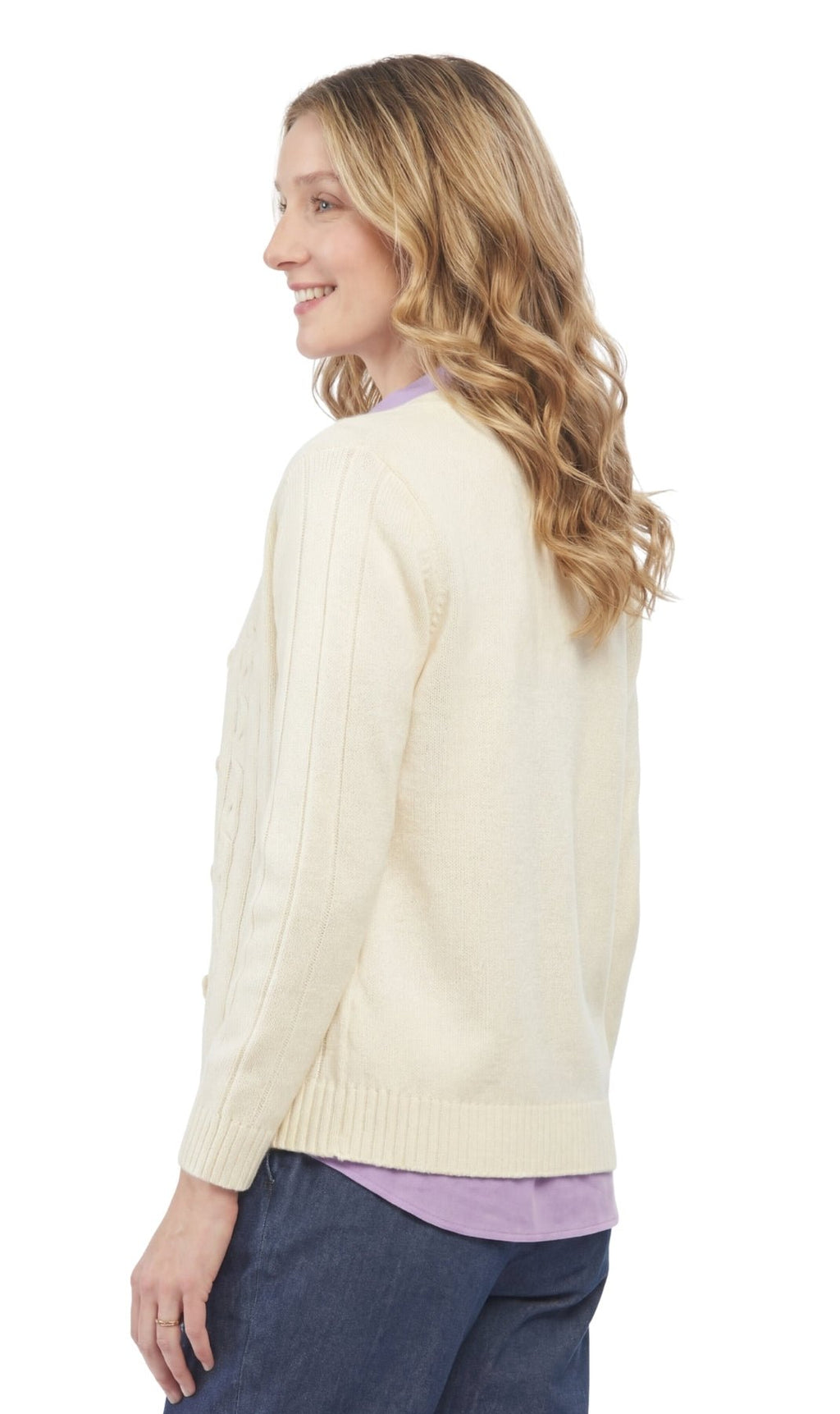 Cable Knit Button Front Cardigan - Pendo Store