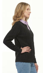 Cable Knit Button Front Cardigan - Pendo Store
