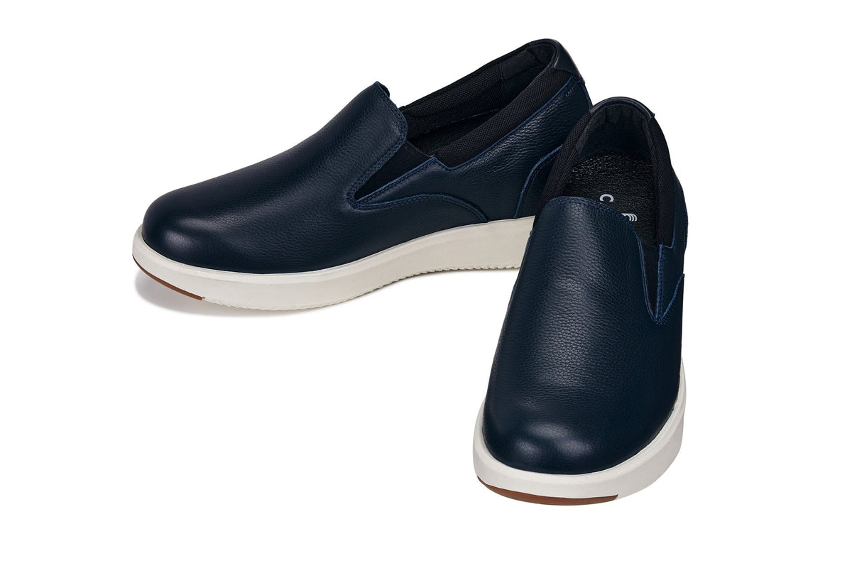 CALTO - J1421 - 2.8 Inches Taller (Dark Slate Blue) - Leather Loafers - Pendo Store