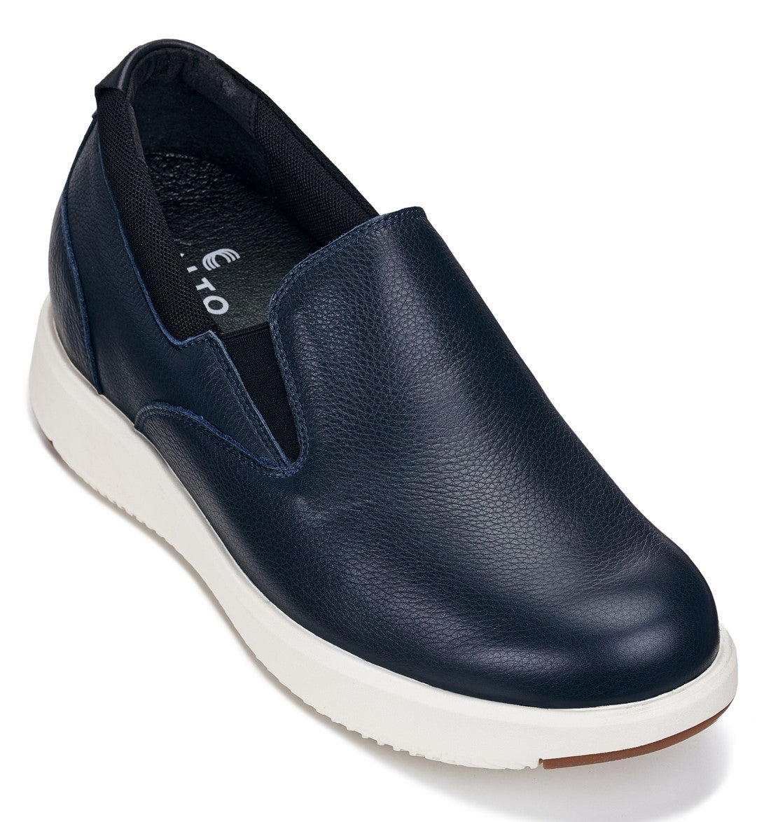 CALTO - J1421 - 2.8 Inches Taller (Dark Slate Blue) - Leather Loafers - Pendo Store