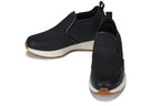 CALTO - J1433 - 3.3 Inches Taller (Black) - Casual Chunky Sole Sneaker Loafers - Pendo Store