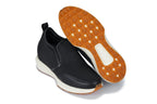 CALTO - J1433 - 3.3 Inches Taller (Black) - Casual Chunky Sole Sneaker Loafers - Pendo Store
