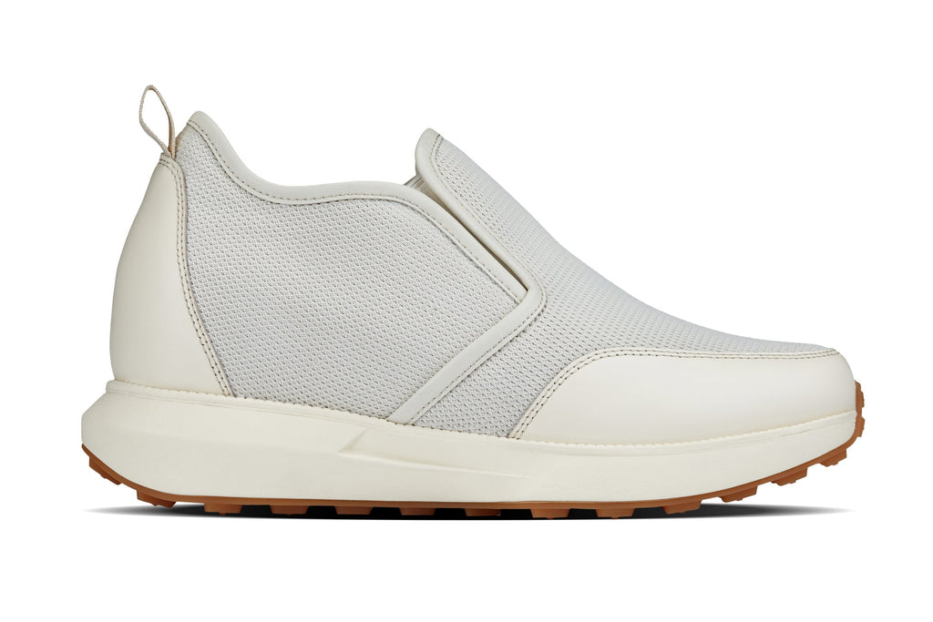 CALTO - J1434 - 3.3 Inches Taller (Off-White) - Casual Chunky Sole Sneaker Loafers - Pendo Store