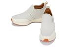 CALTO - J1434 - 3.3 Inches Taller (Off-White) - Casual Chunky Sole Sneaker Loafers - Pendo Store
