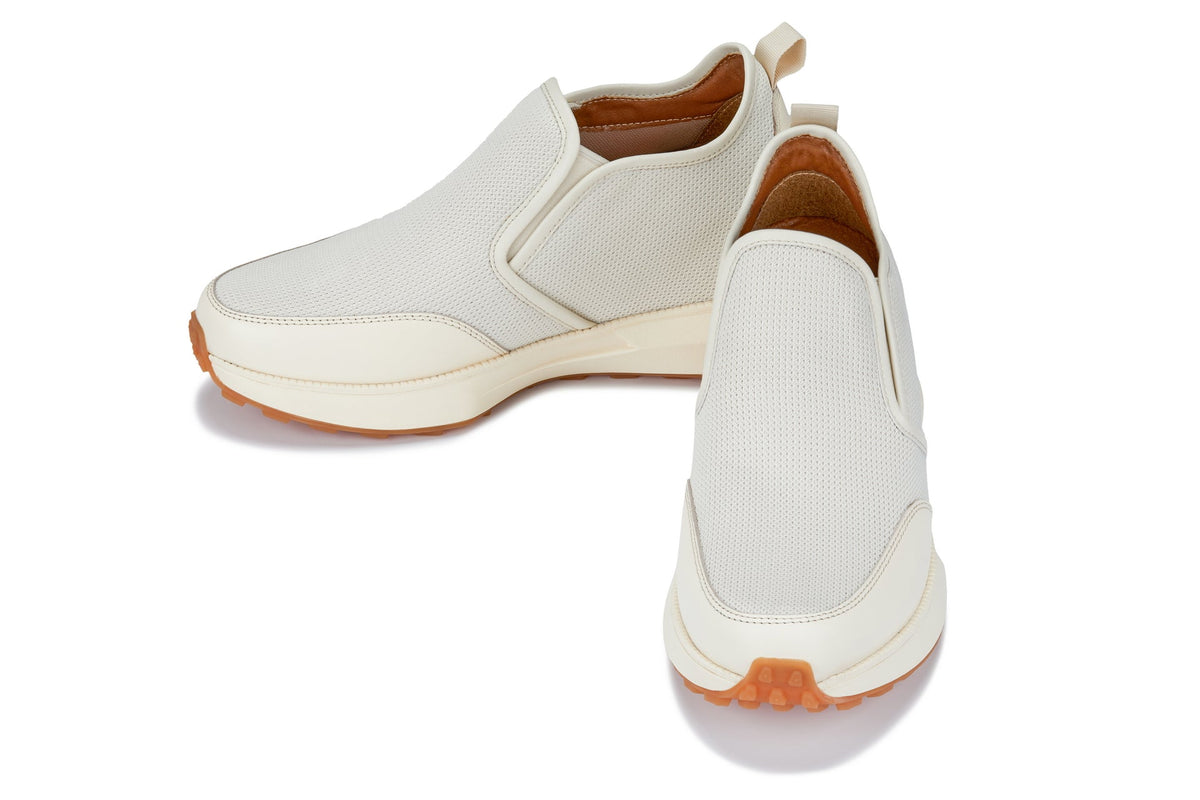 CALTO - J1434 - 3.3 Inches Taller (Off-White) - Casual Chunky Sole Sneaker Loafers - Pendo Store