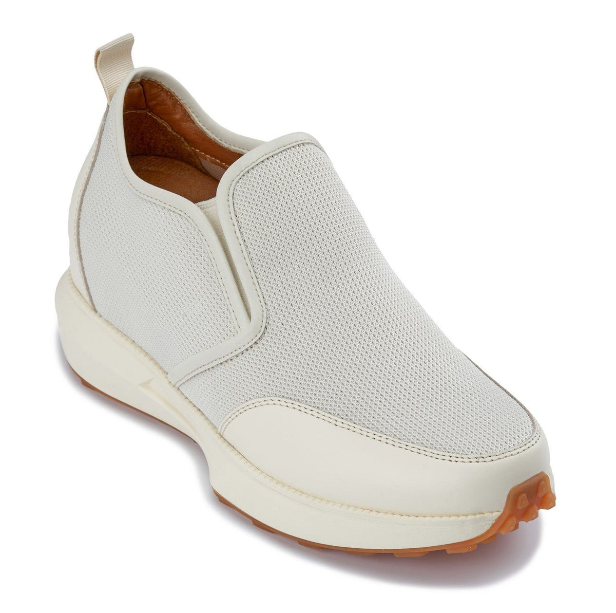CALTO - J1434 - 3.3 Inches Taller (Off-White) - Casual Chunky Sole Sneaker Loafers - Pendo Store