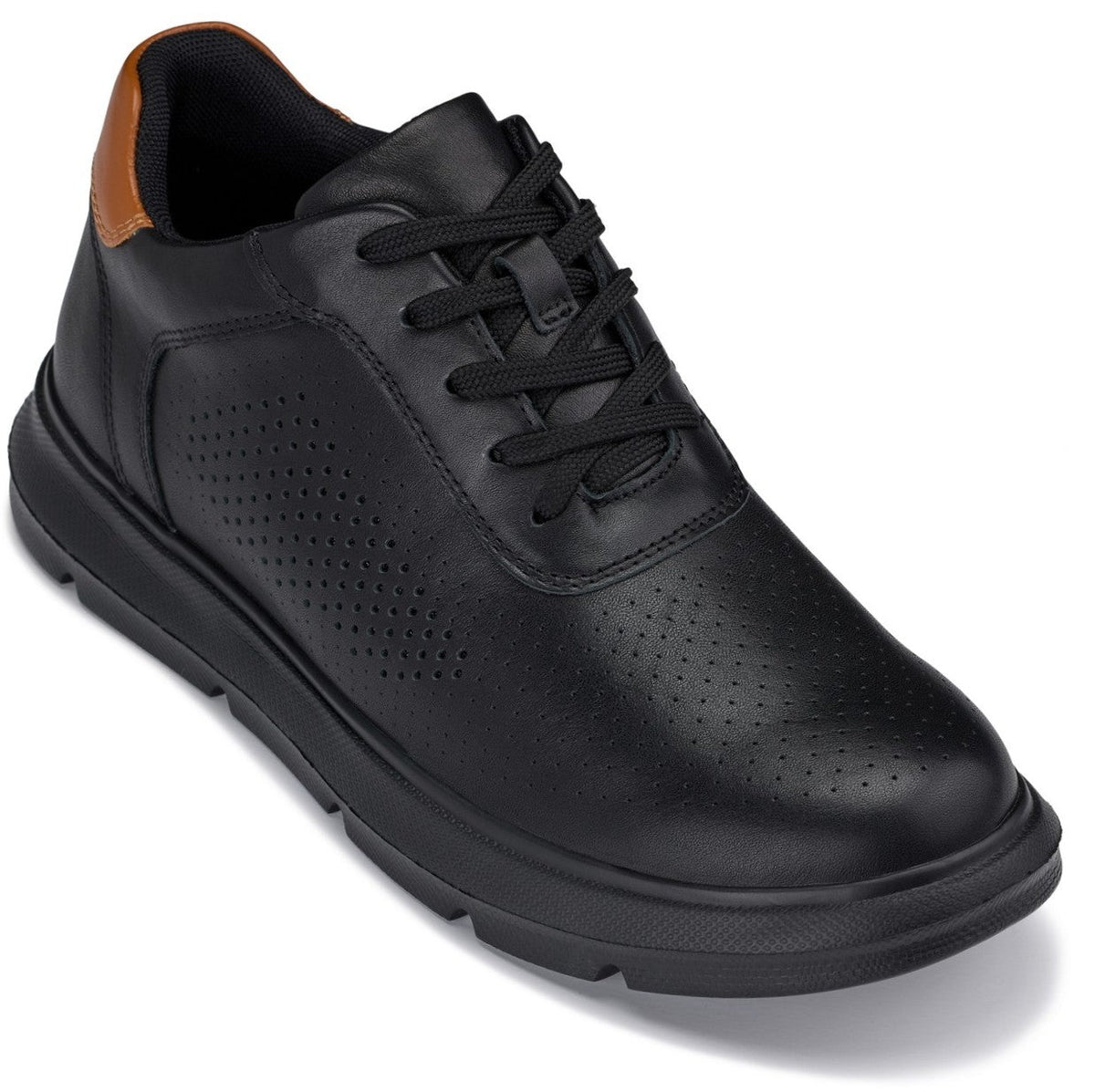 CALTO - J1580 - 2.6 Inches Taller (Black/Black Sole) - Lightweight Casual Walkers - Pendo Store