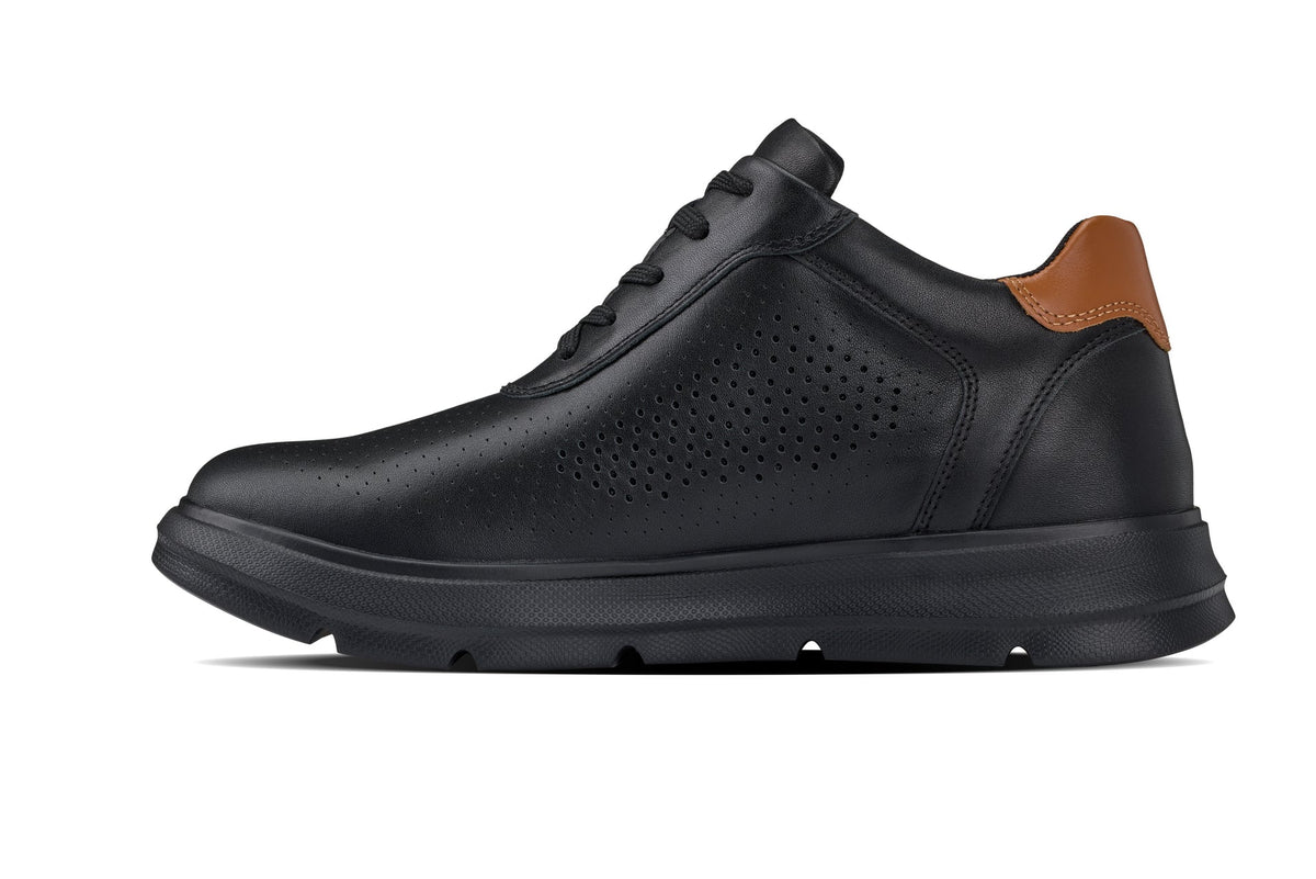 CALTO - J1580 - 2.6 Inches Taller (Black/Black Sole) - Lightweight Casual Walkers - Pendo Store