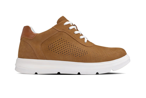 CALTO - J1583 - 2.6 Inches Taller (Brown) - Lightweight Casual Walkers - Pendo Store